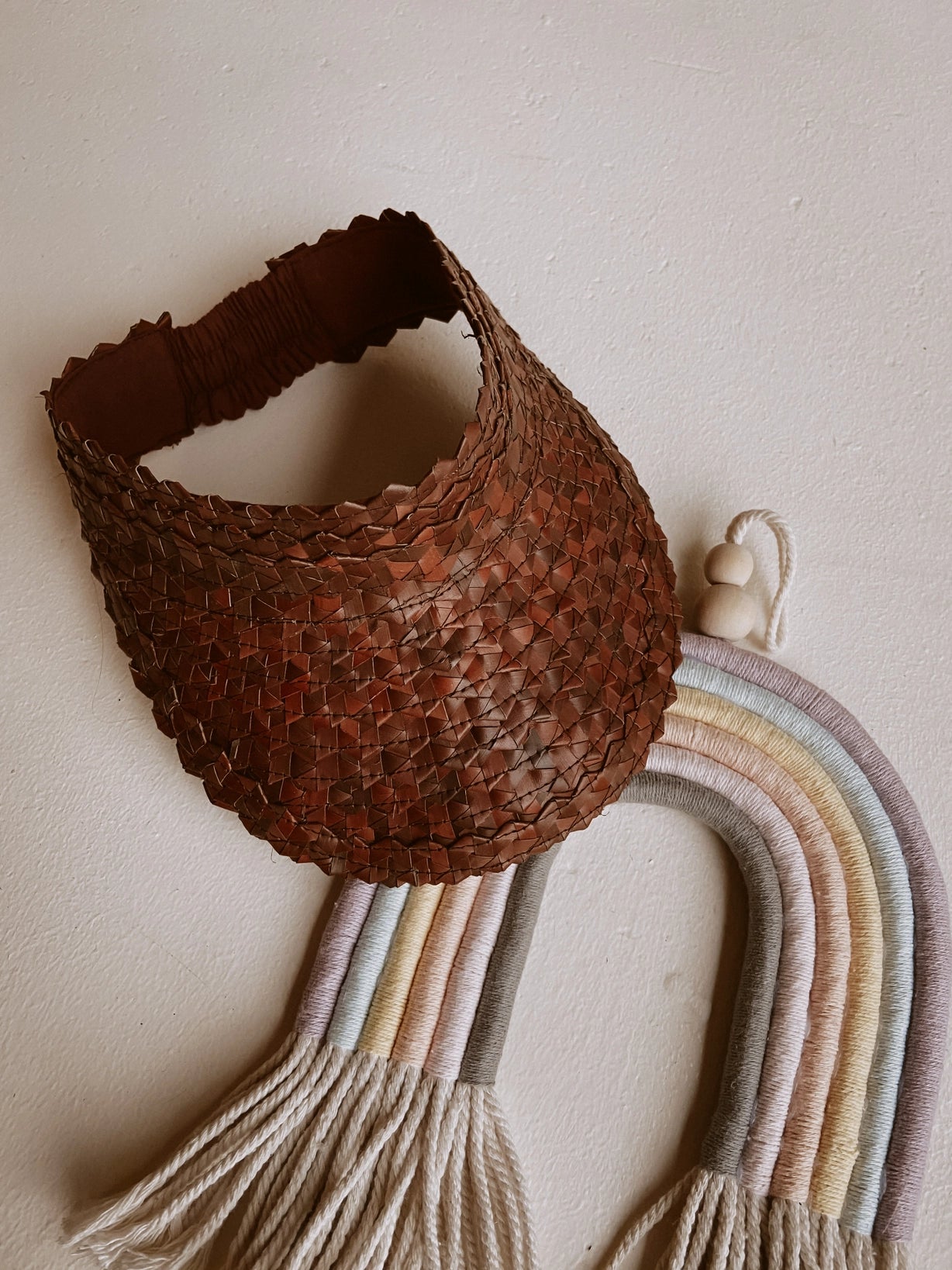 Kids Rattan Visor - Blonde