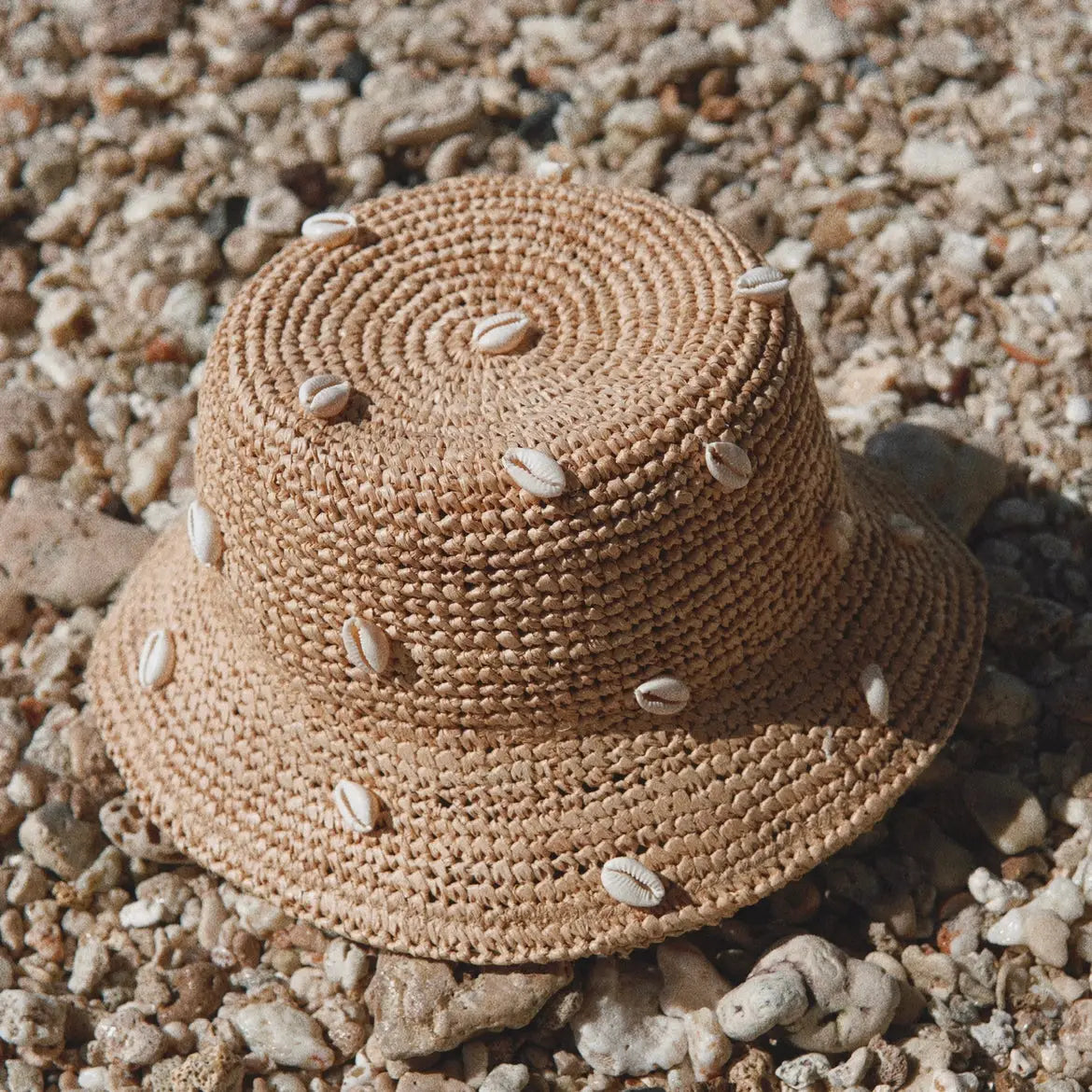 Millie Shell Raffia Bucket Hat