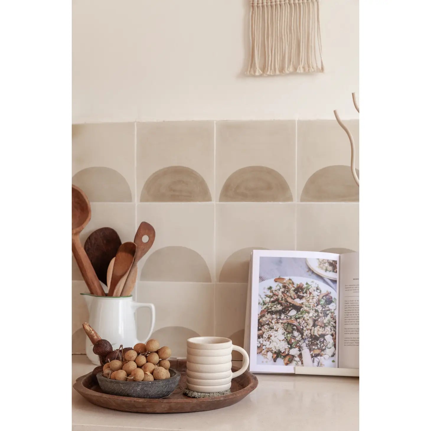 Cream Deco Mug
