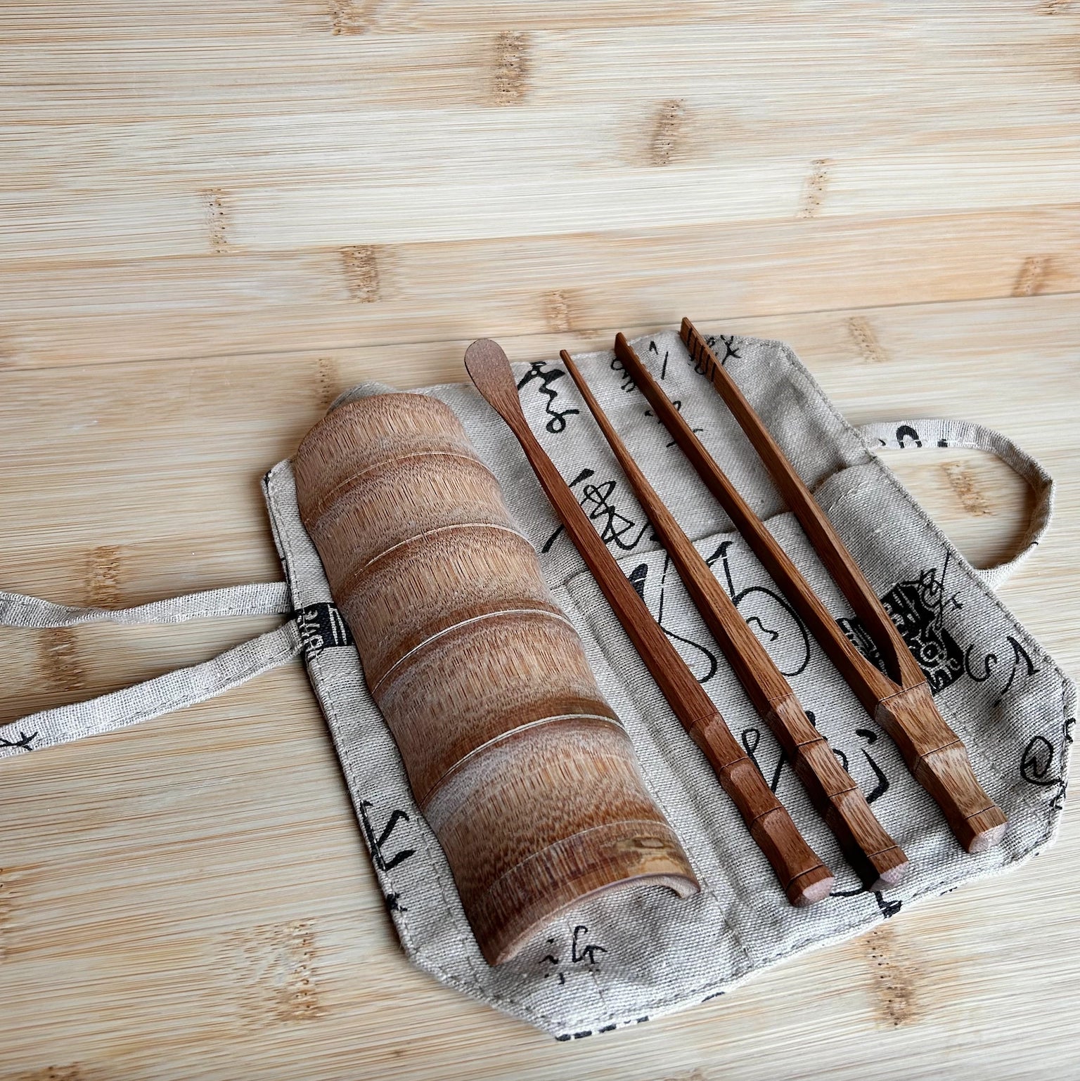 Bamboo Tea Tool Travel Set