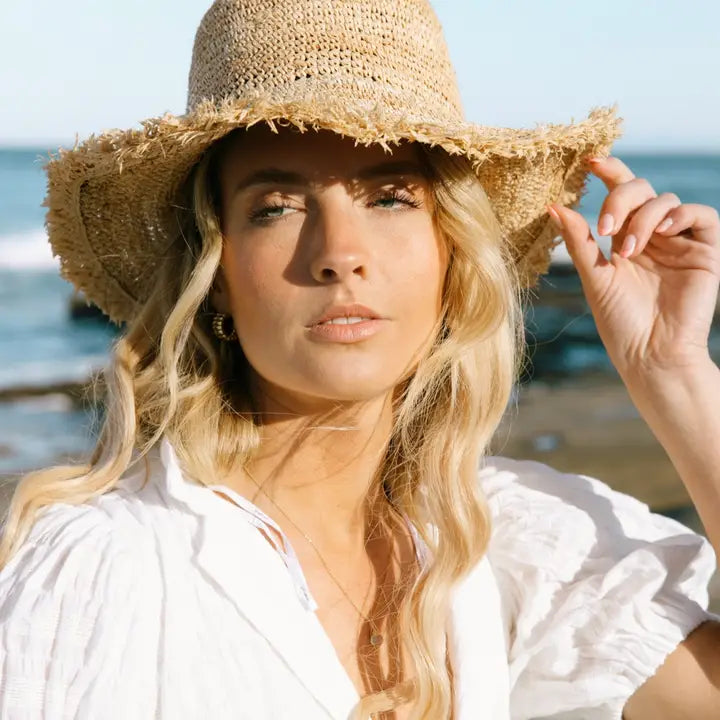 Coco Puff Raffia Bucket Hat