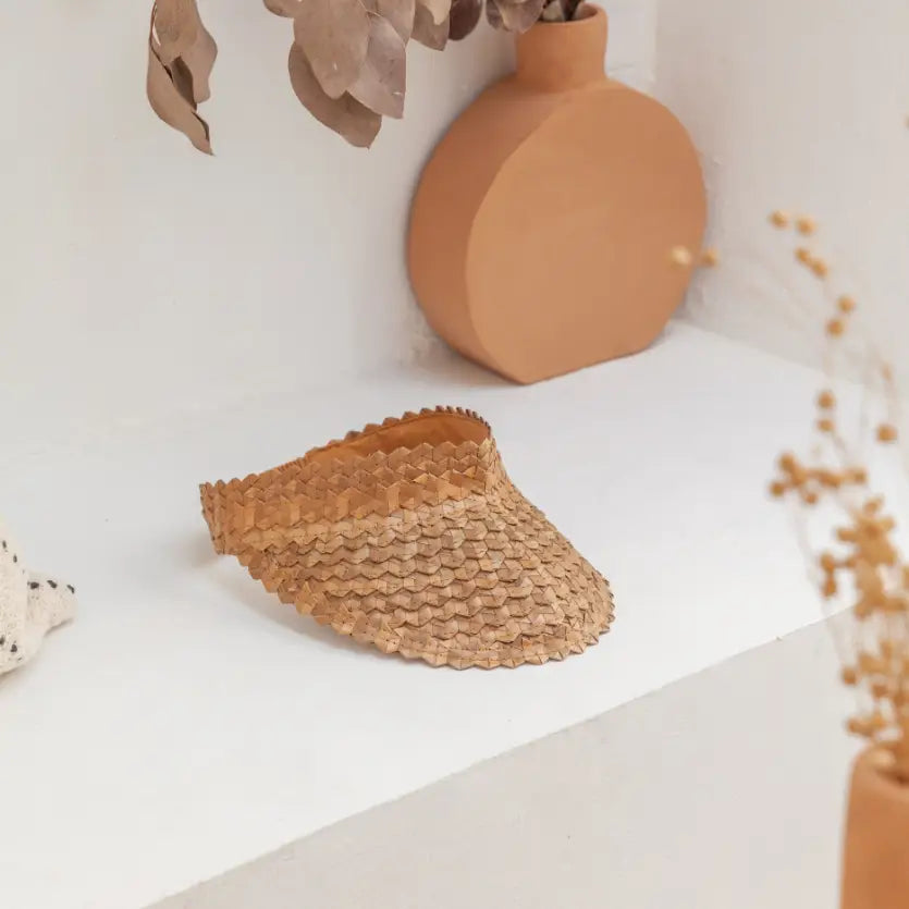 Kids Rattan Visor - Blonde