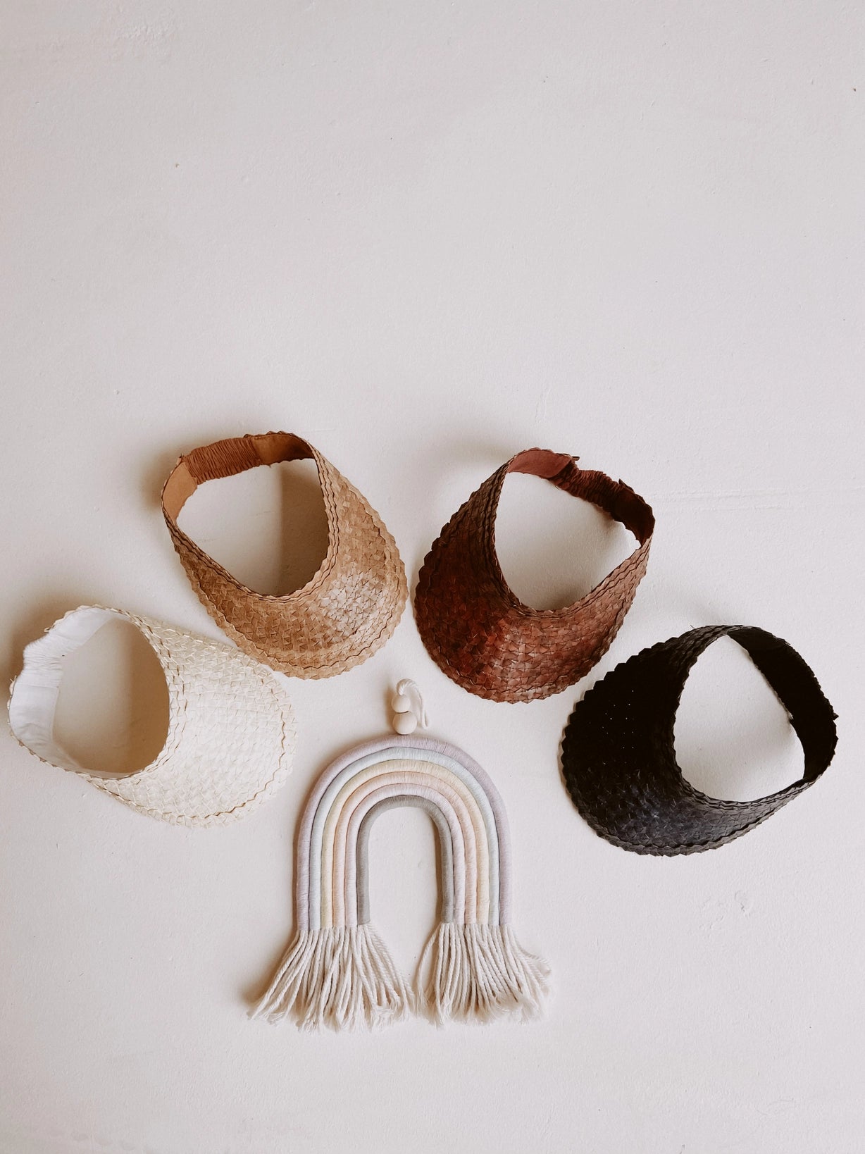 Kids Rattan Visor - Clay