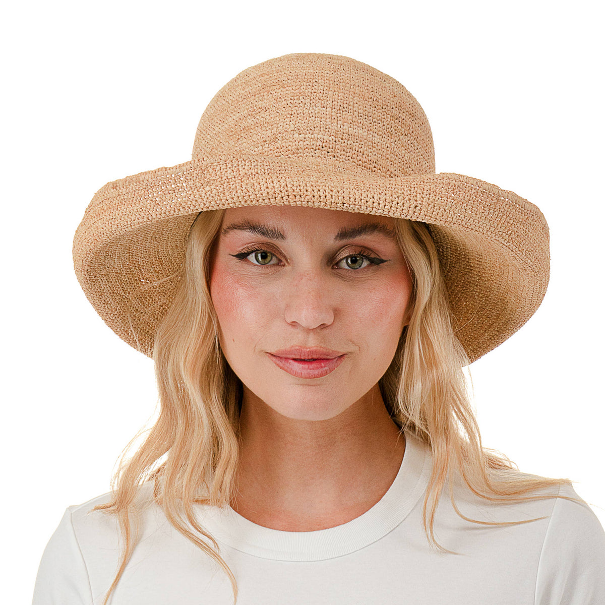 Olivia Raffia Cruiser Hat display picture 1