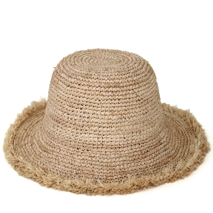 Coco Puff Raffia Bucket Hat