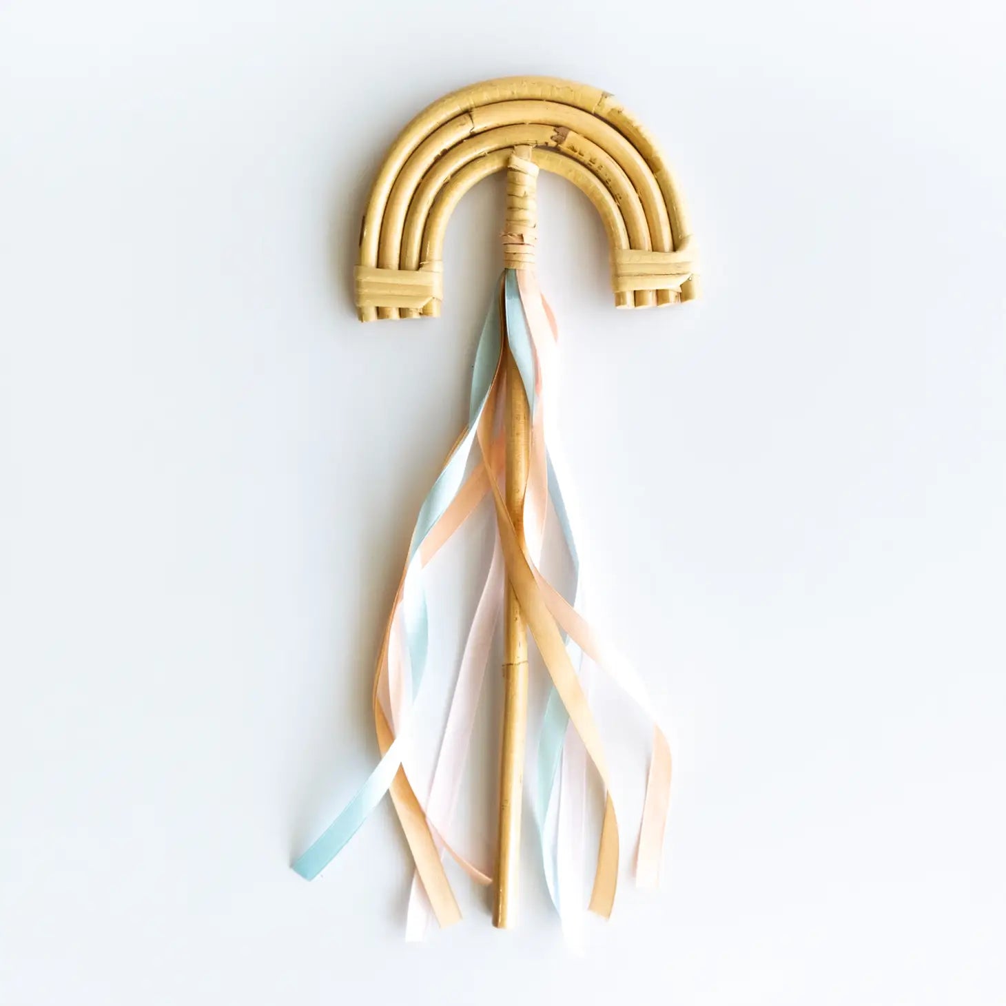 Rainbow Rattan Wand