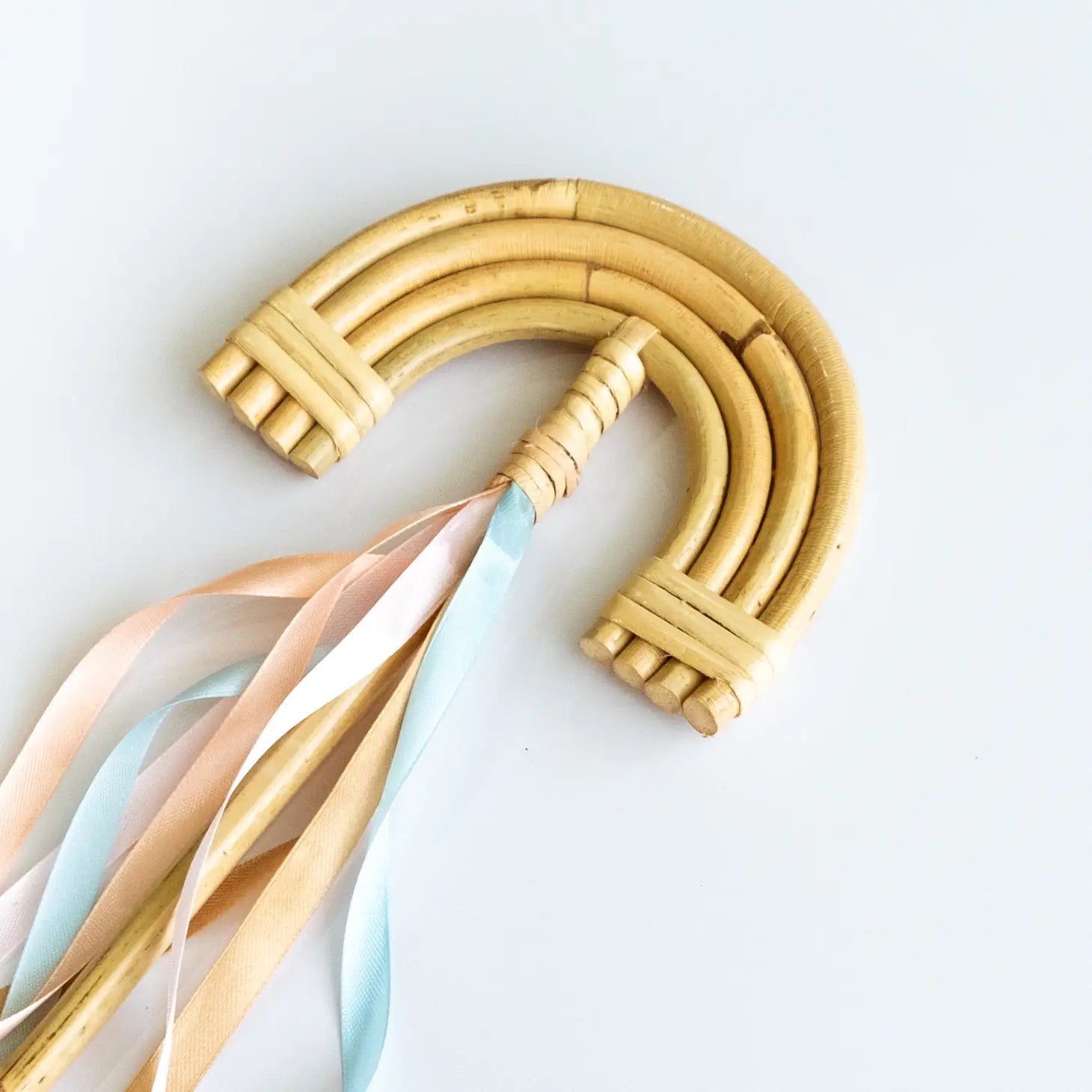 Rainbow Rattan Wand
