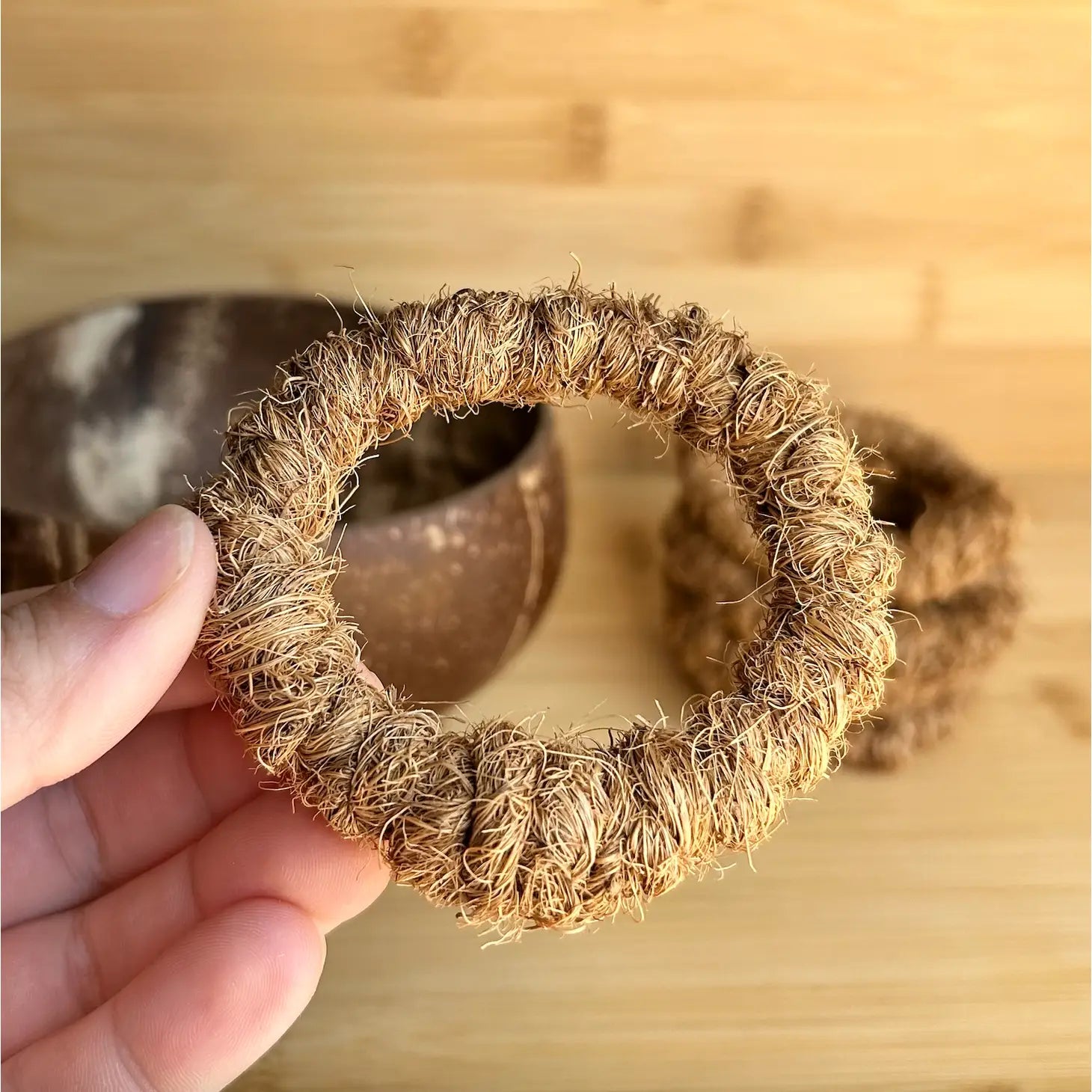 Coconut Bowl Ring Holder Stabilizer