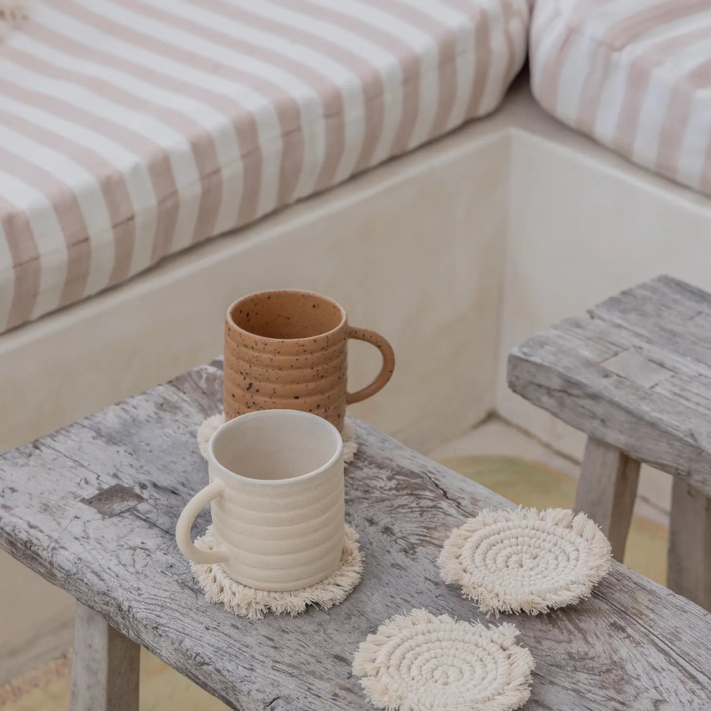 Cream Deco Mug