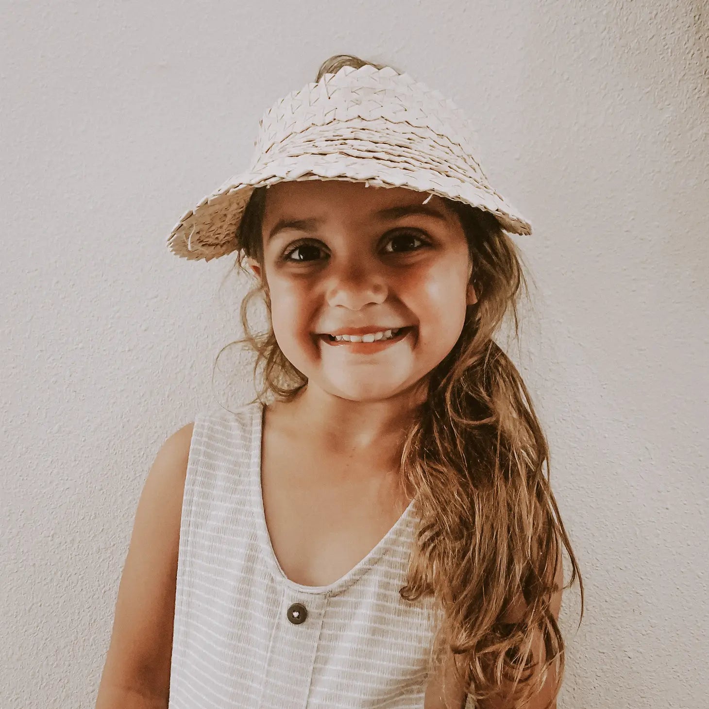 Kids Rattan Visor - Blonde