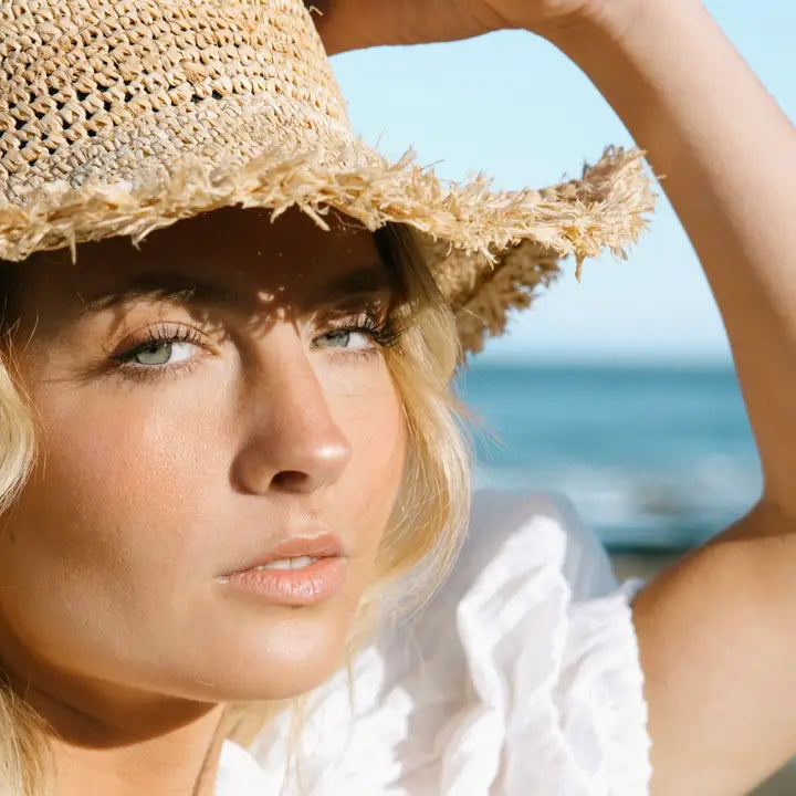 Coco Puff Raffia Bucket Hat