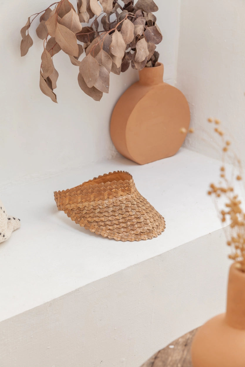 Kids Rattan Visor - Blonde