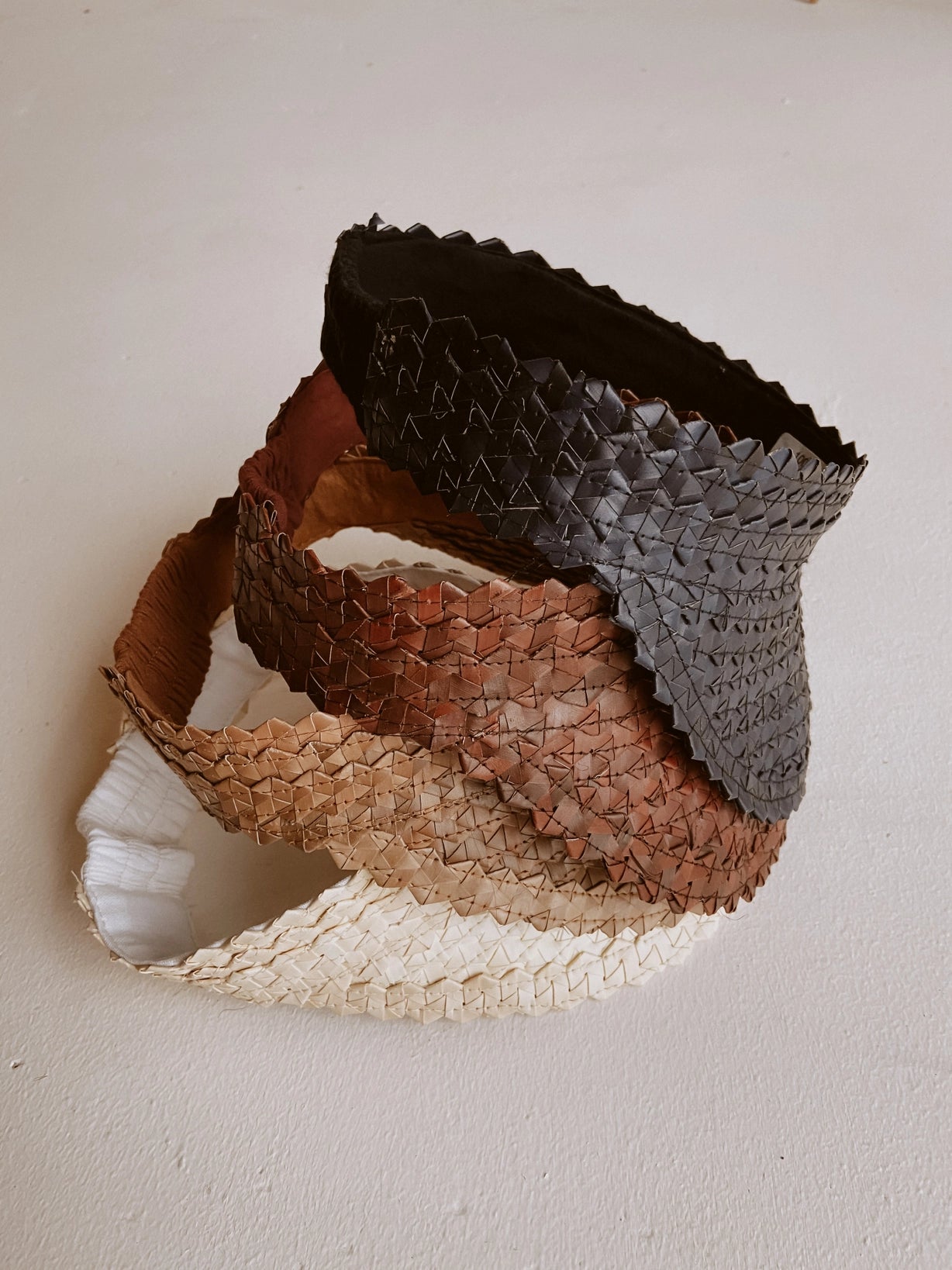 Kids Rattan Visor - Clay
