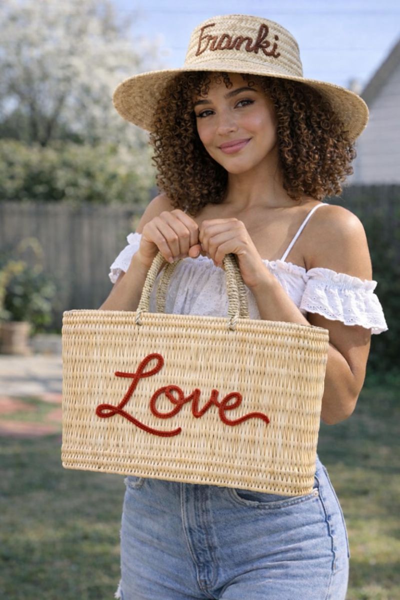 Franki Resort Love Straw Tote