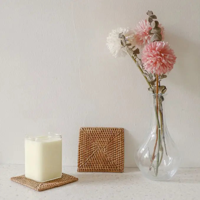 Square Rattan Coaster
