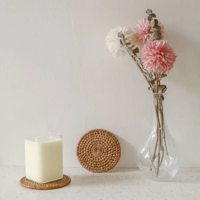 Round Rattan Coaster